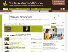 Tablet Screenshot of guide-restaurant-bio.com
